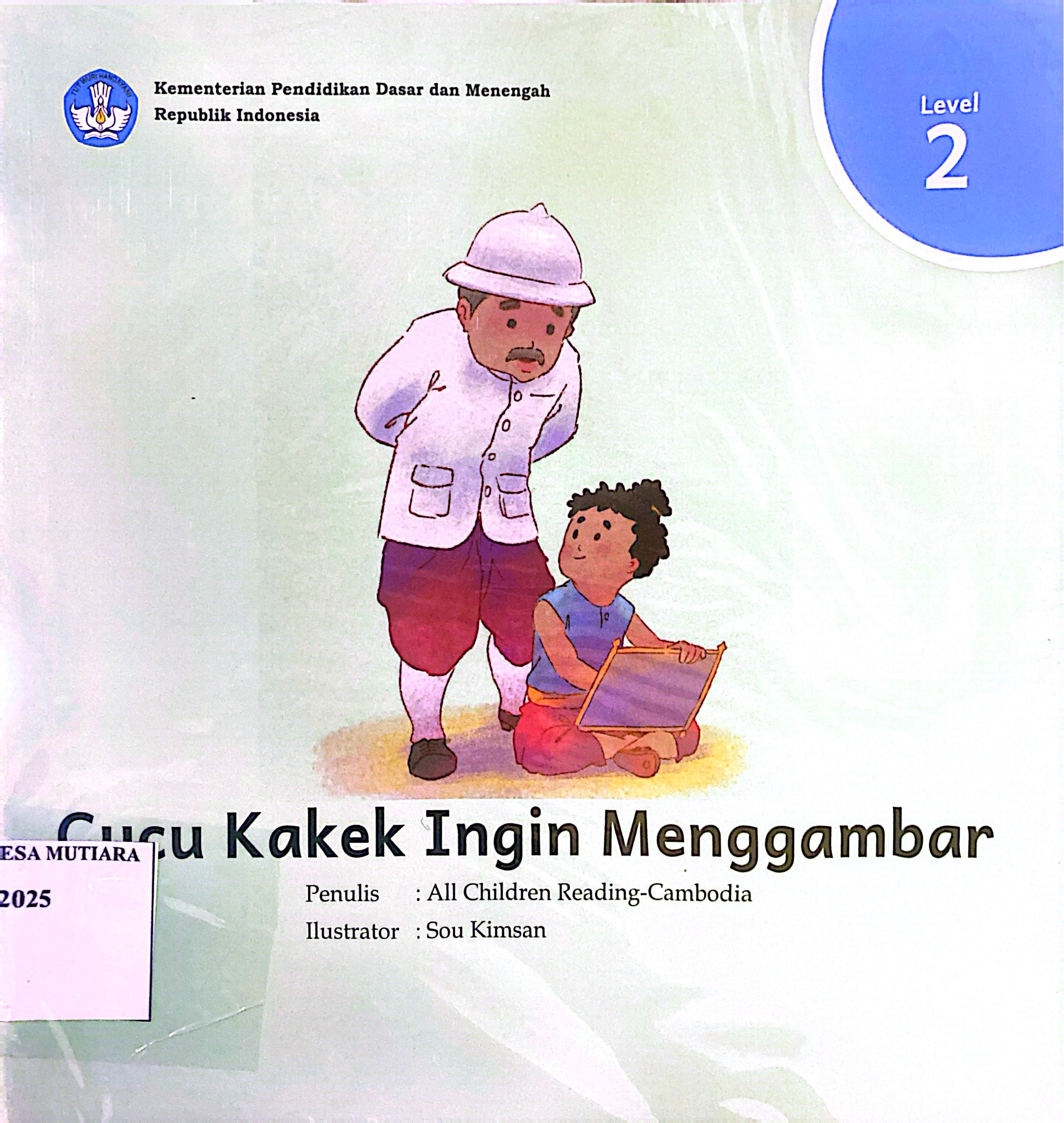 cucu kakek ingin menggambar